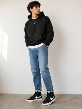 Nike Blazer Mid 77 Vintage Black White Mens Size 9 High Top Sneakers NWT